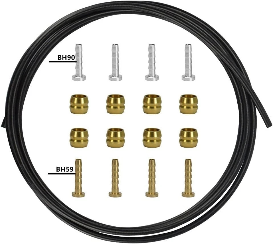 CYSKY Bike Hydraulic Brake Hose Kit 2500mm for Shimano BH59 BH90 Sram Black