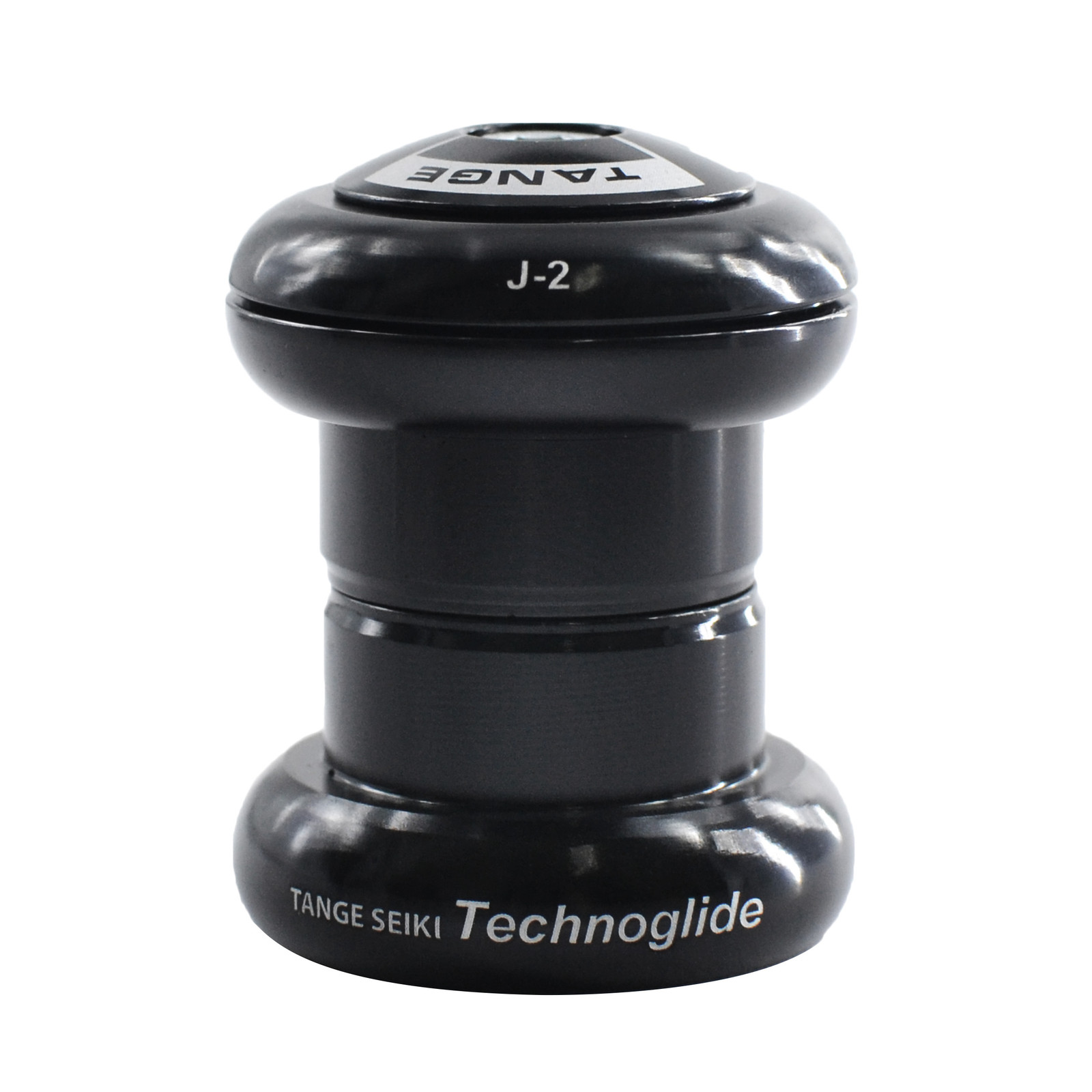 Tange Seiki Technoglide J-2 Headset 1 Inch , Silver with Top Cap , Black