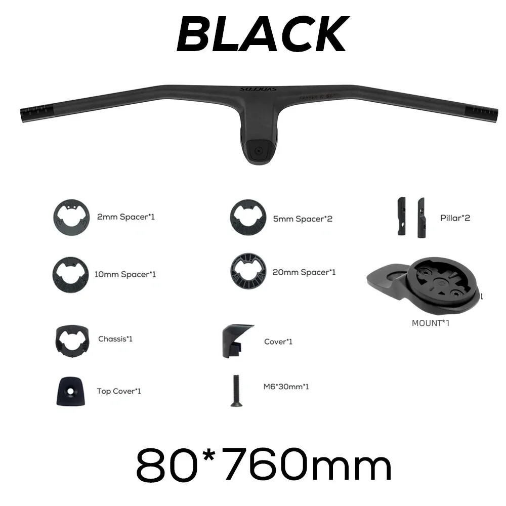 -20 Degrees Carbon Fibre Integrated Cockpit MTB Handlebar 740mm Bike Accessories