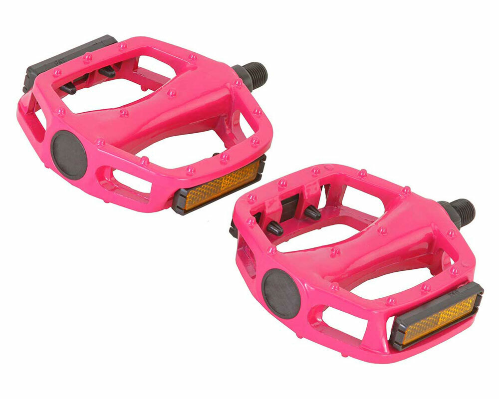 NEW! 505 BICYCLE ALLOY PEDALS IN WHITE COMPATIBLE WITH 1/2 PINK.