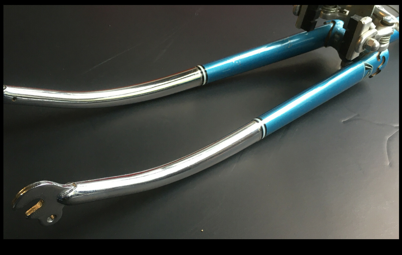 FORK Road Bike from 64 cm frame Raleigh Super Record 27″ Wheel Blue TANGE oem