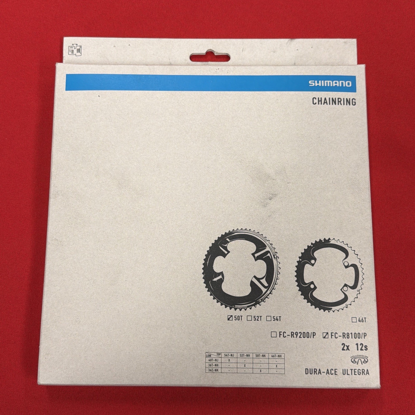 NEW Shimano Ultegra FC-R8100 12-Speed 50T Chainring 110BCD Asym 4-Bolt