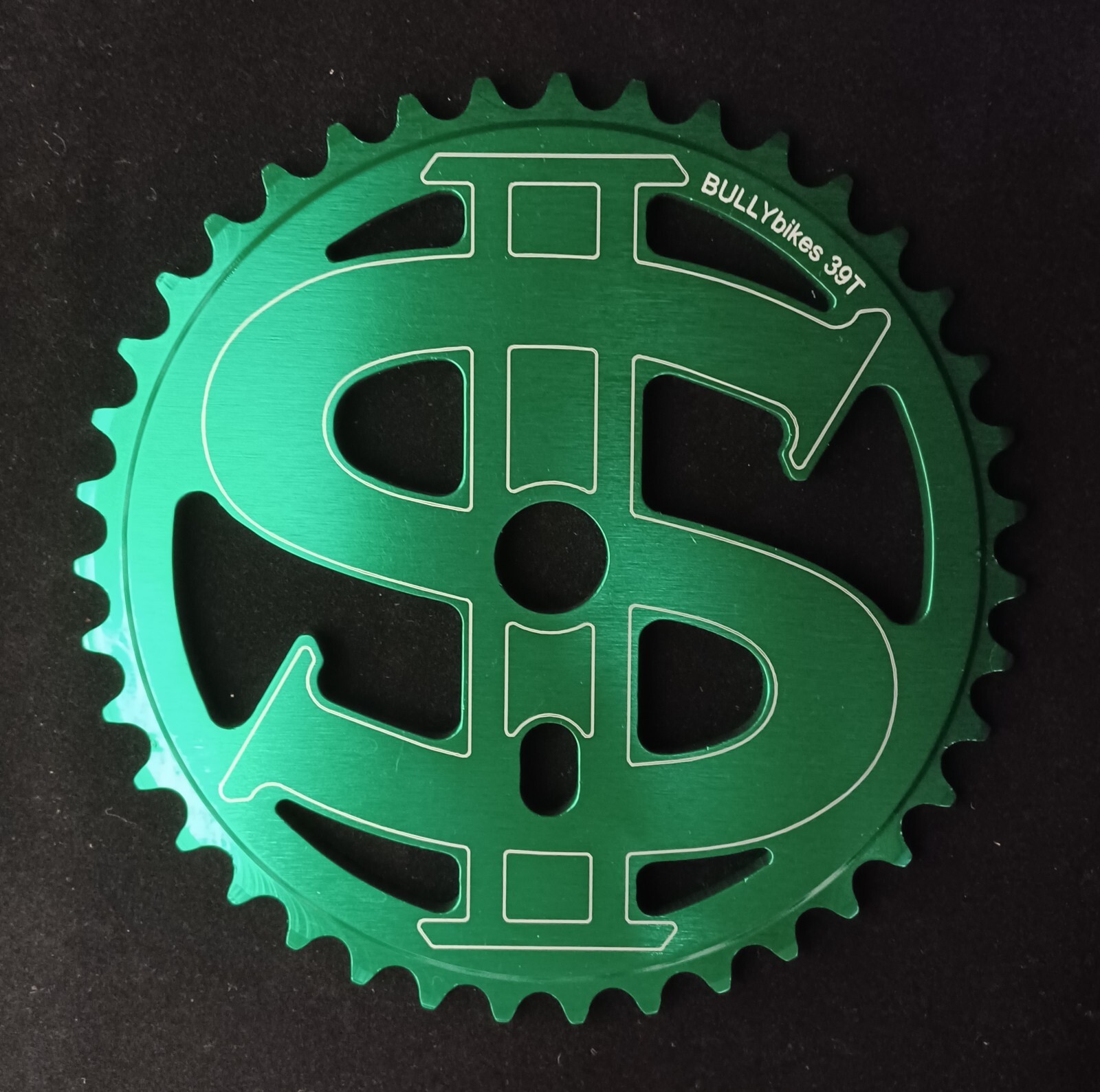 BULLY BMX BIG MONEY SPROCKET GEAR 19mm spindle USA Made! 3/32″ 39 tooth GREEN