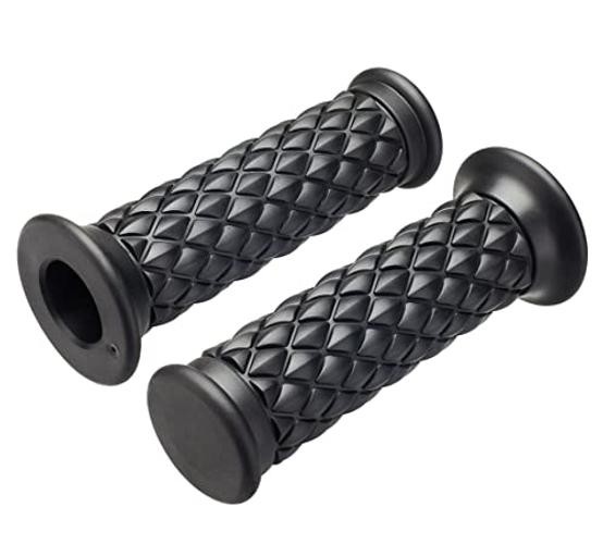 Motorcycle Hand Grips with Bar End Cap, Non Slip Rubber Handlebar Thruster