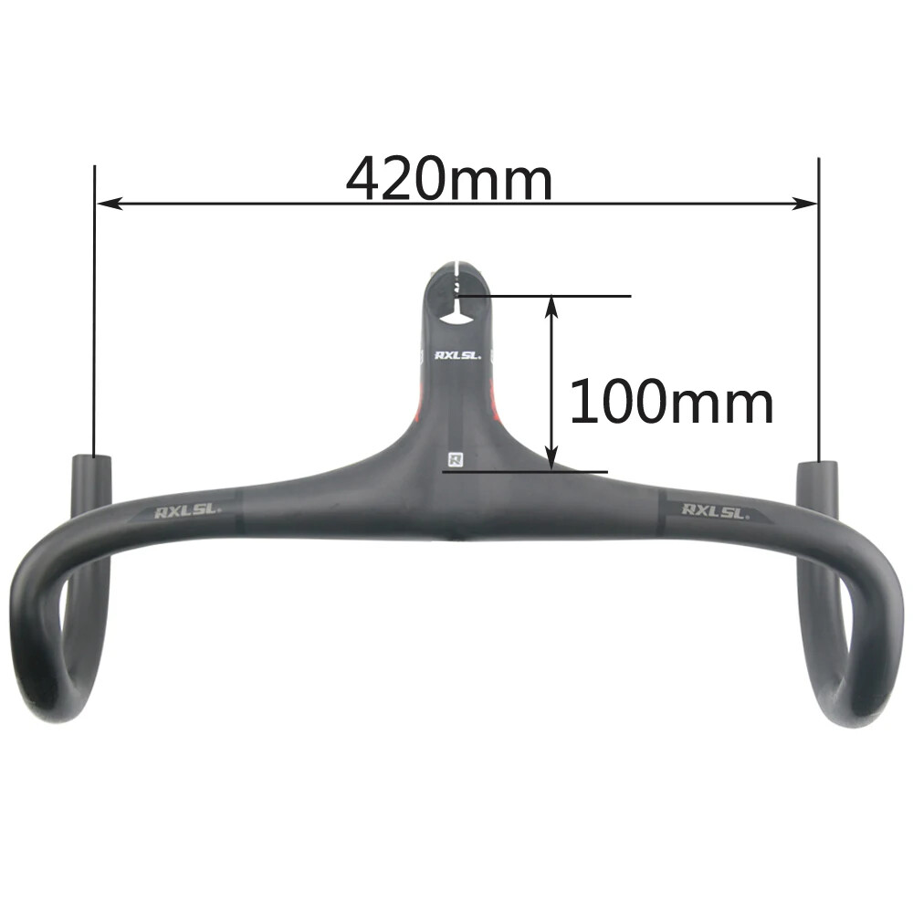 400/420/440mm Carbon Road Racing Bike Handlebar Integrated with Stem Drop Bar