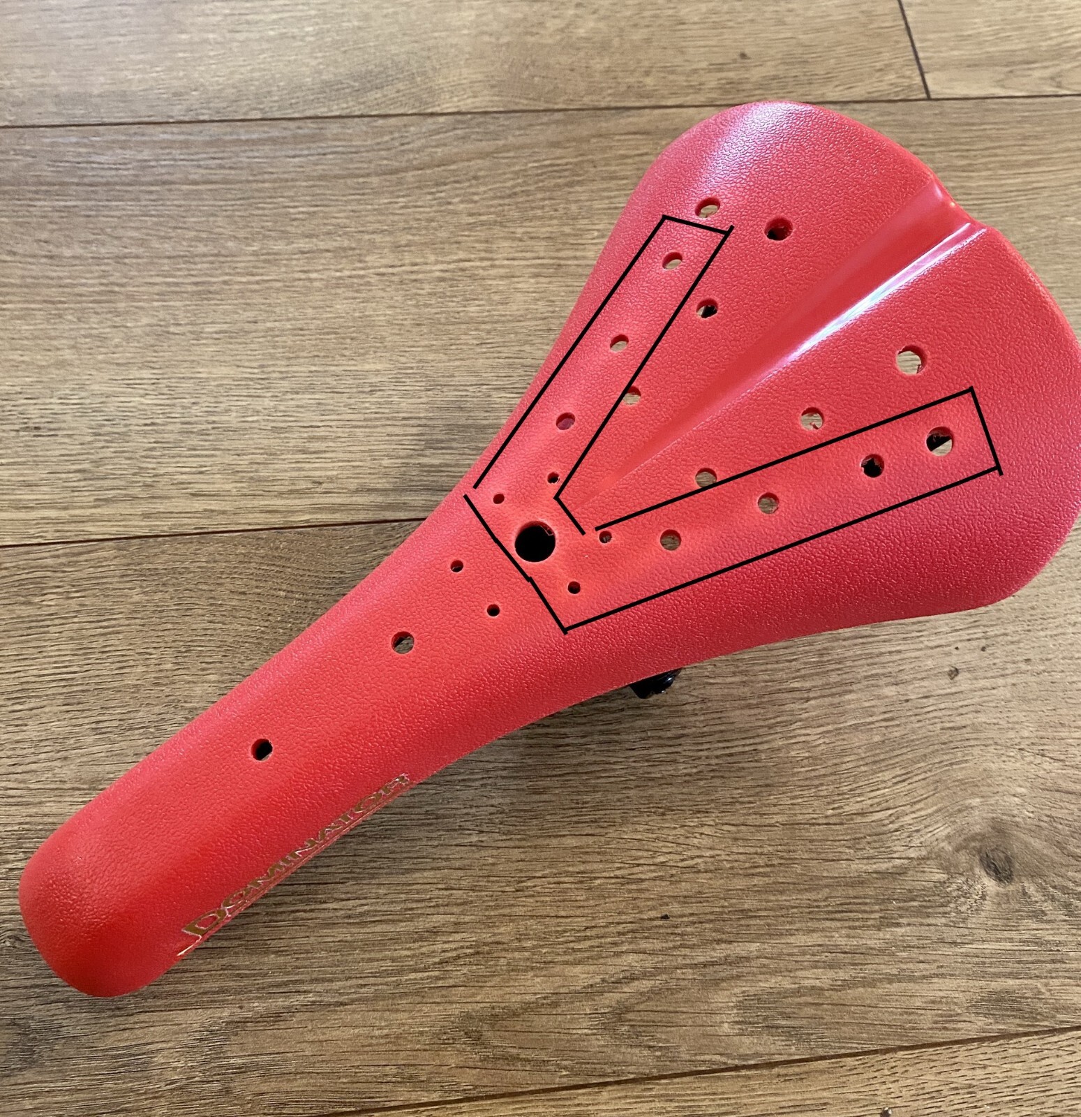 RED Viscount Dominator BMX Bicycle Seat- Old School Hard Shell saddle