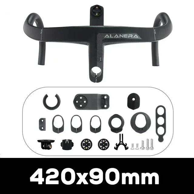 Carbon Road Bicycle Integrated Drop Bar Internal Wiring with Comput Holder