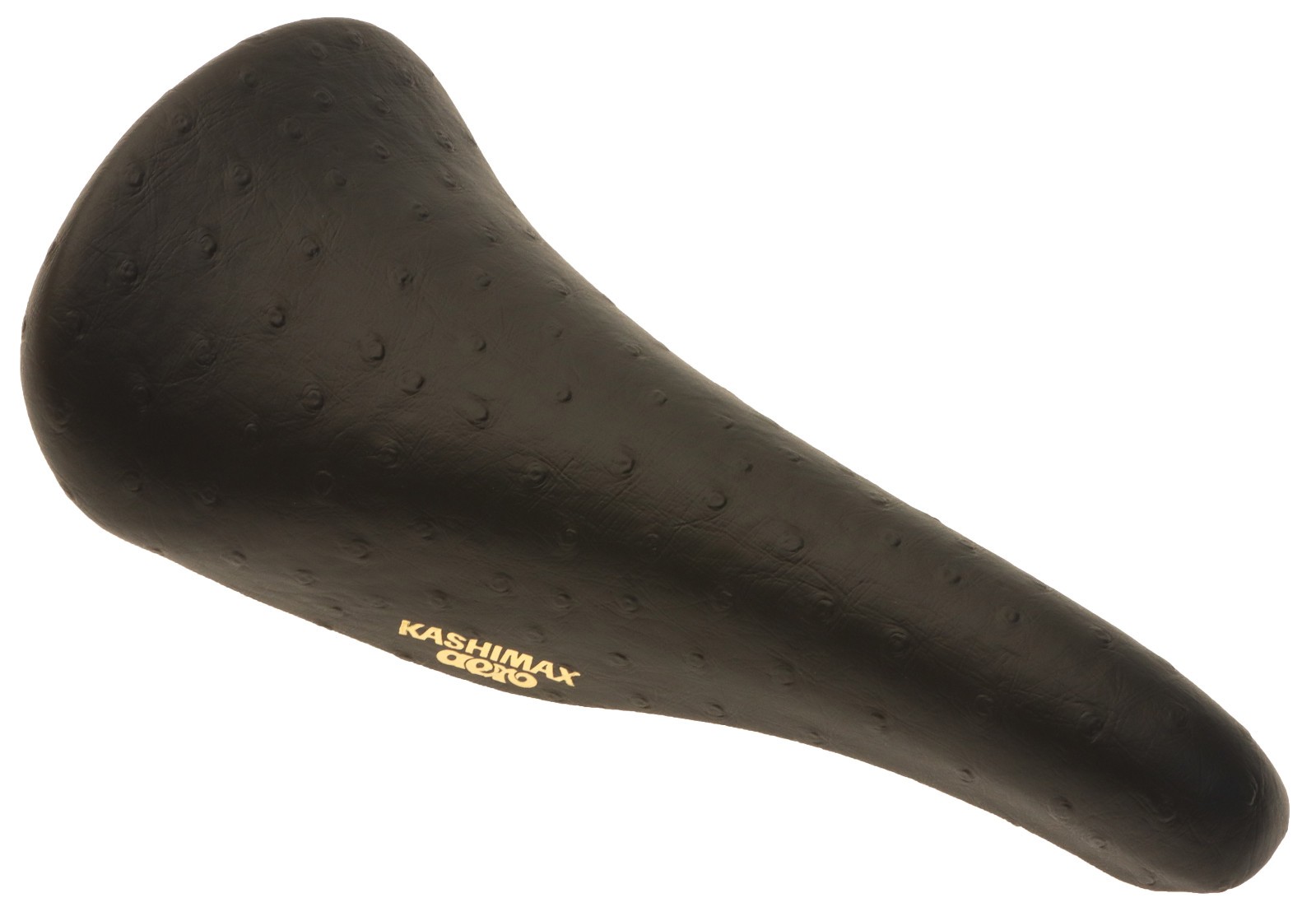 Kashimax Aero AX-2A Saddle Standard Rails Ostrich Textured Vinyl Black NEW