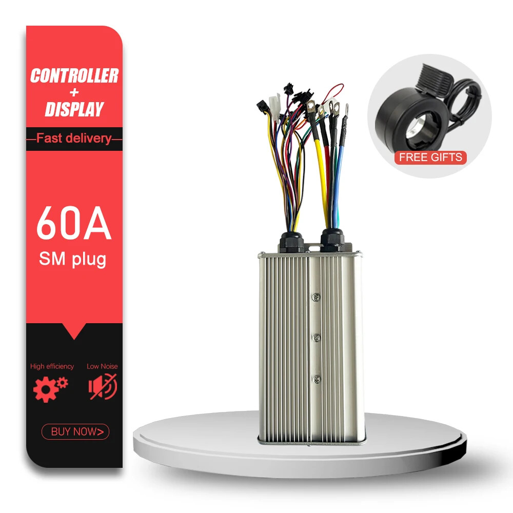 48V 52V 60V 72V 60A Electric Bike Sine Wave Controller for 1000-3000W Motor