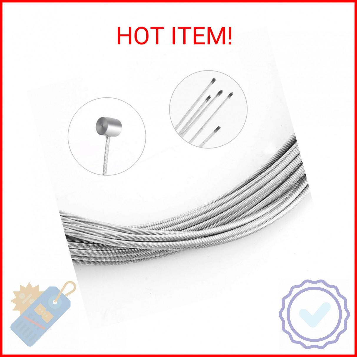 Hapleby 10PCS Premium Bike Brake Cable, Professional Bicycle brake line for Moun