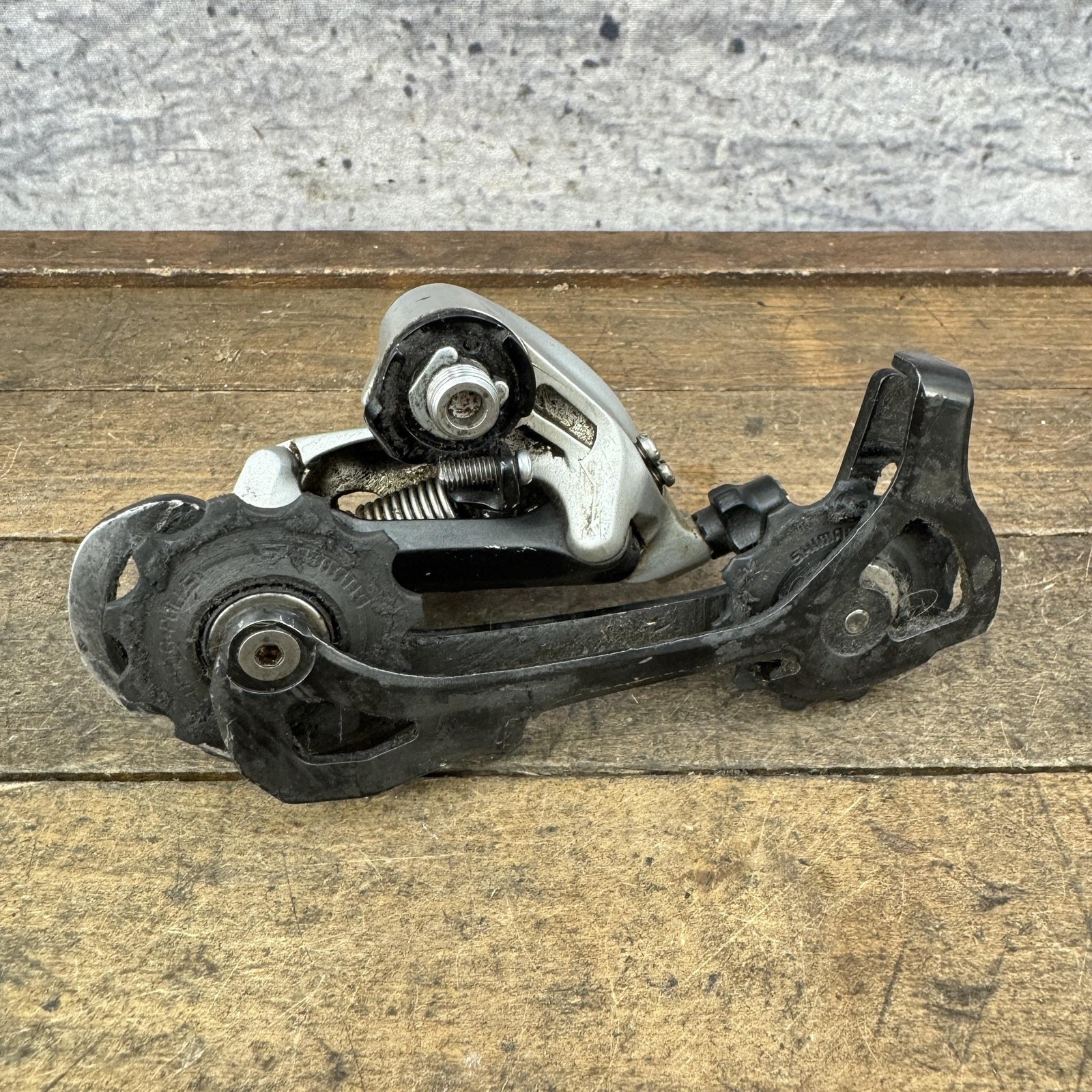 Vintage Shimano Deore XT RD-M750 Rear Derailleur Long Cage 9s Silver Japan MTB