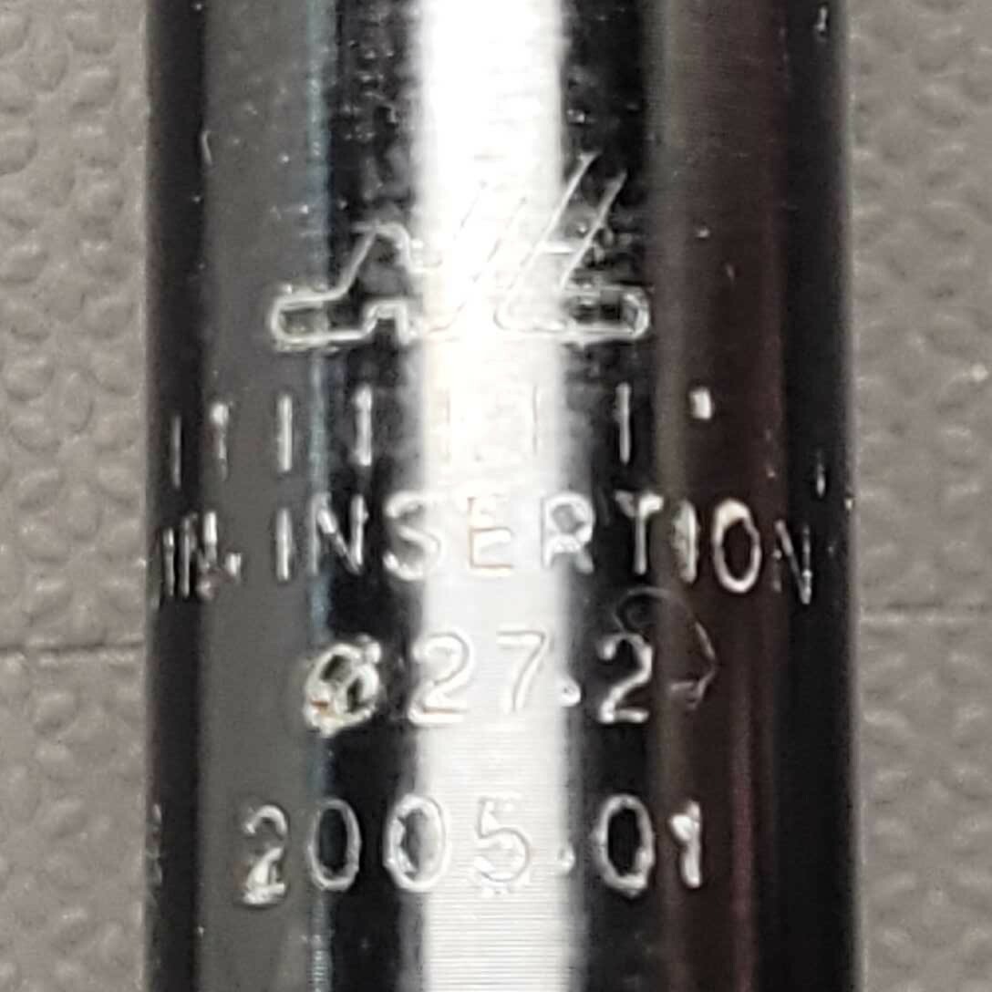 Kalin Bicycle Seatpost 27.2mm Diameter Black 310 mm Long NL 2005
