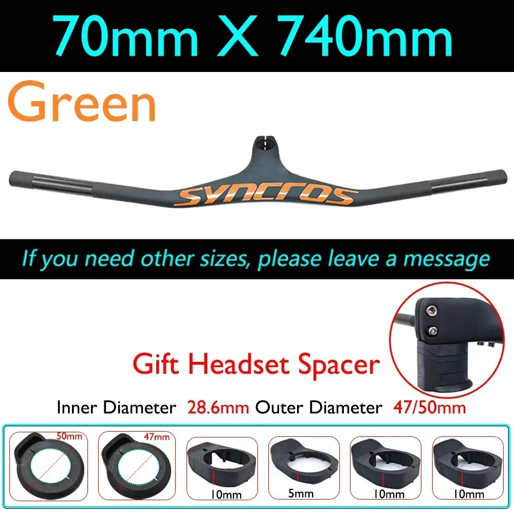 FRASER IC SL XC Carbon Fiber MTB Integrated Handlebar -17° Degree 28.6mm Clamp