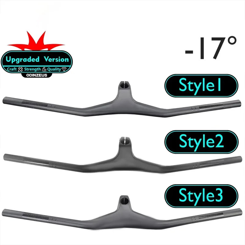 Mountain Bicycle Full Carbon One Shaped Integrated 7°/-17° Angle Clamp 28.6mm