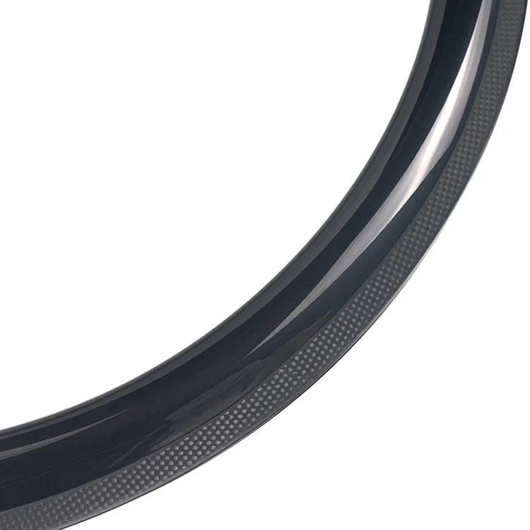 700C Road Bicycle Carbon Rim 50*25mm Clincher Disc/rim Brake 12K Glossy Ring 1pc
