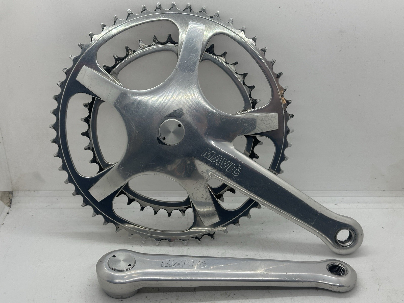 Mavic Starfish Crankset 52/39t 175mm Square Taper Silver France 8912AA