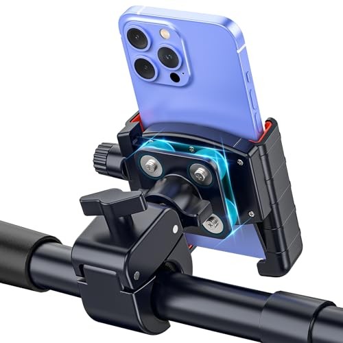 3rd Gen Shockproof Bike Phone Holder, Anti Vibration Motorcycle Phone Mount