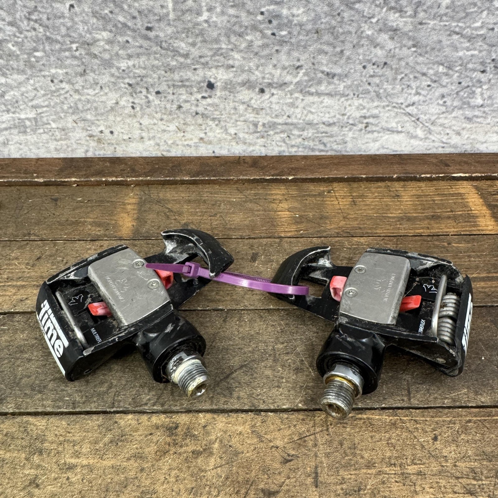 Vintage TIME Sport Bioperformance Clipless Road Bike Pedals 9/16 Black Pair
