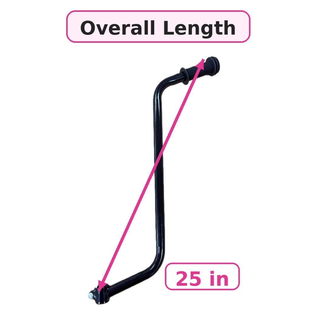 Kids Bike Parent Push Handle Bar Training Assist Handle 17″ Height Black