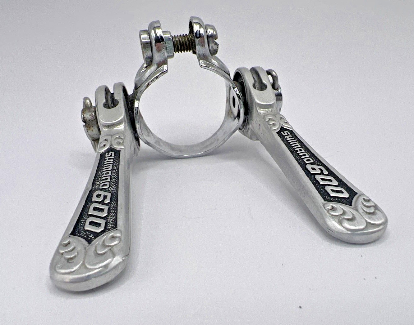 Vintage Shimano 600 Arabesque Downtube Friction Shifter Set Clamp On Road Japan