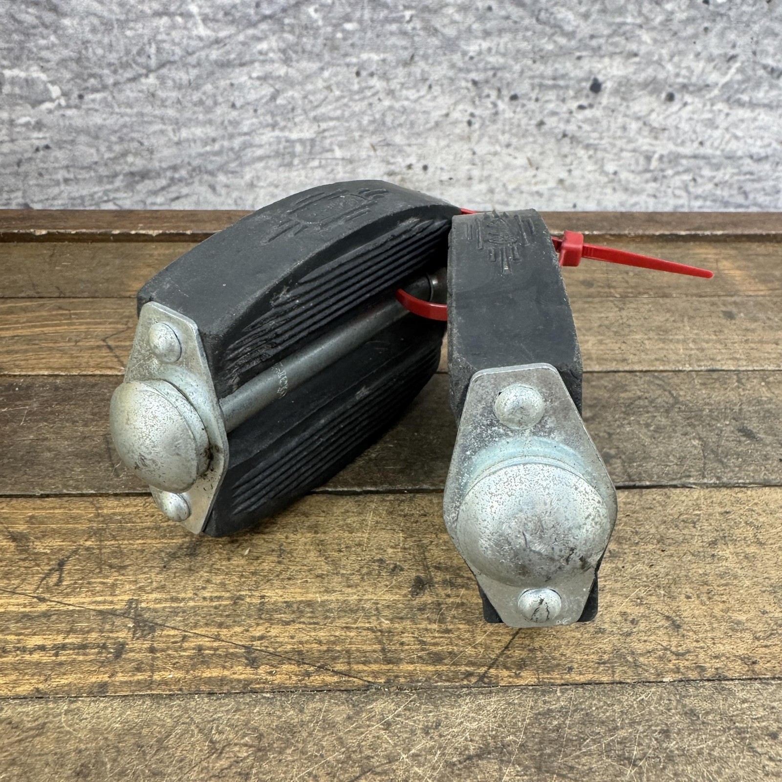 Vintage Columbia Block Pedals 1/2 In Black Cruiser Balloon Tire Bike Pair