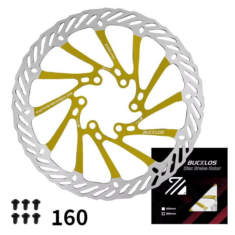 140/160/180/203mm MTB Bike Front Rear Disc Brake Rotor 6 Bolts for Shimano SRAM