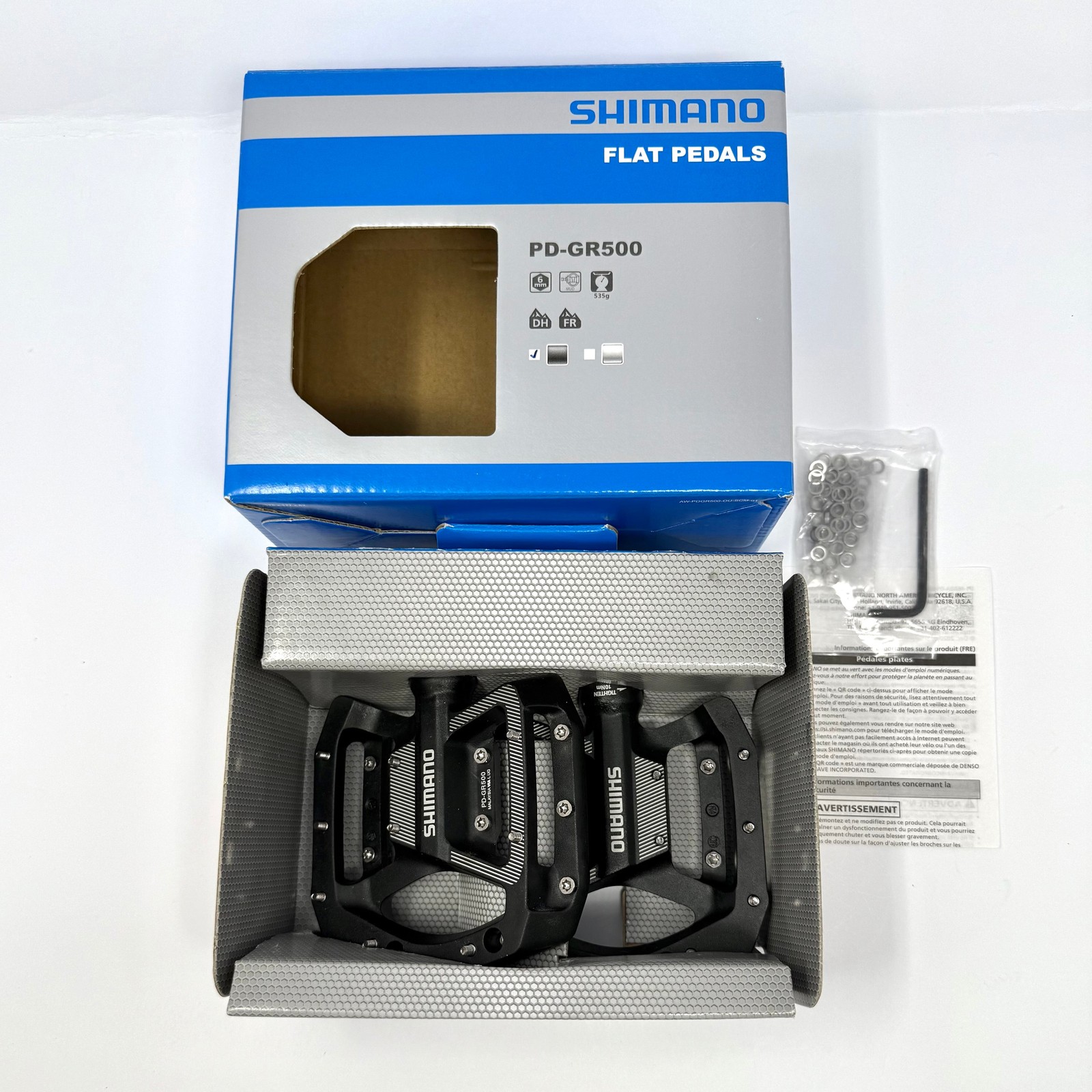 Shimano PD-GR500 Flat Platform Pedals Mountain Bike Off-Road Black New In Box
