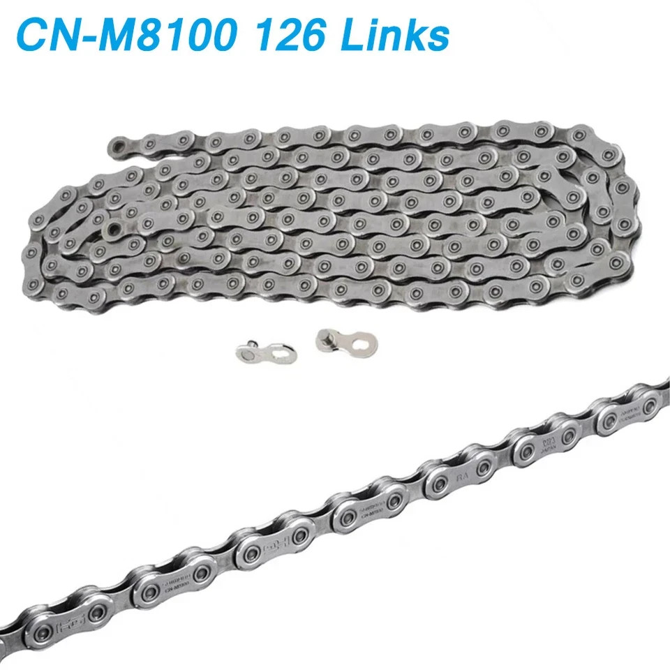 Shimano DEORE XT CN-M8100 12-Speed MTB E-Bike Chain 126 Links Quick Link