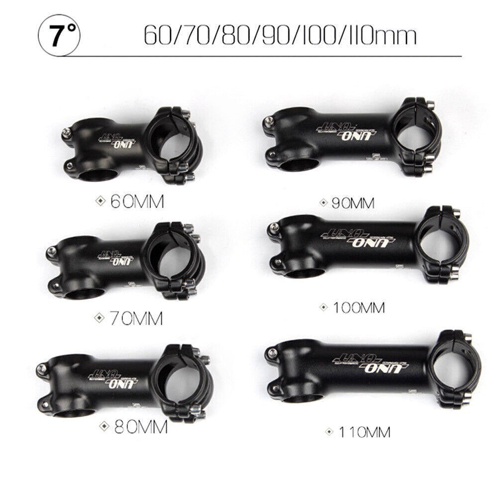 For UNO Stem 7°/17°/35°Mountain Road Bike Handlebar Stem Aluminum 31.8*60-130mm