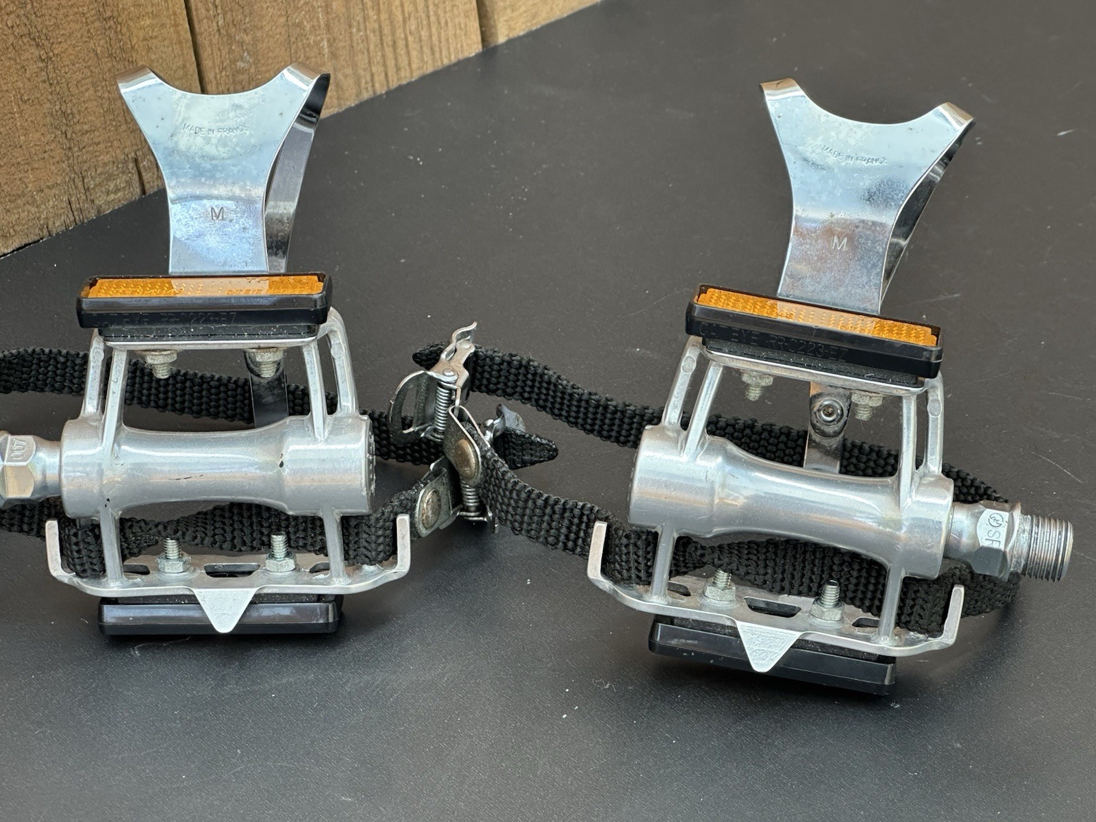 Vintage MKS Silvan Lite Road Pedals Christophe Toe Clips Silver 1990s Japan VGC!