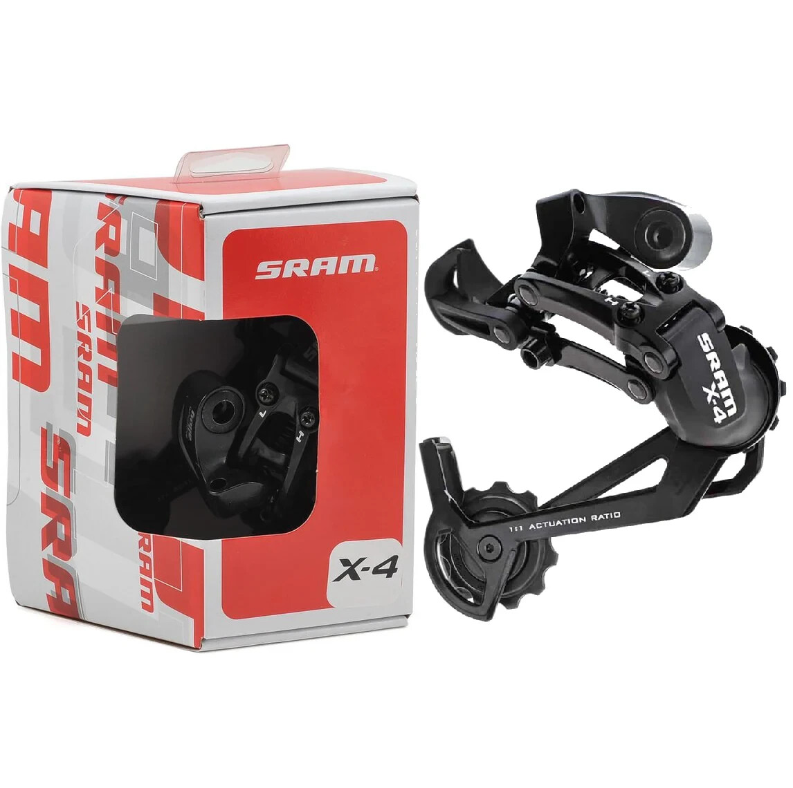 NEW, SRAM X4 Rear Derailleur – 7,8,9 Speed, Long Cage, Black