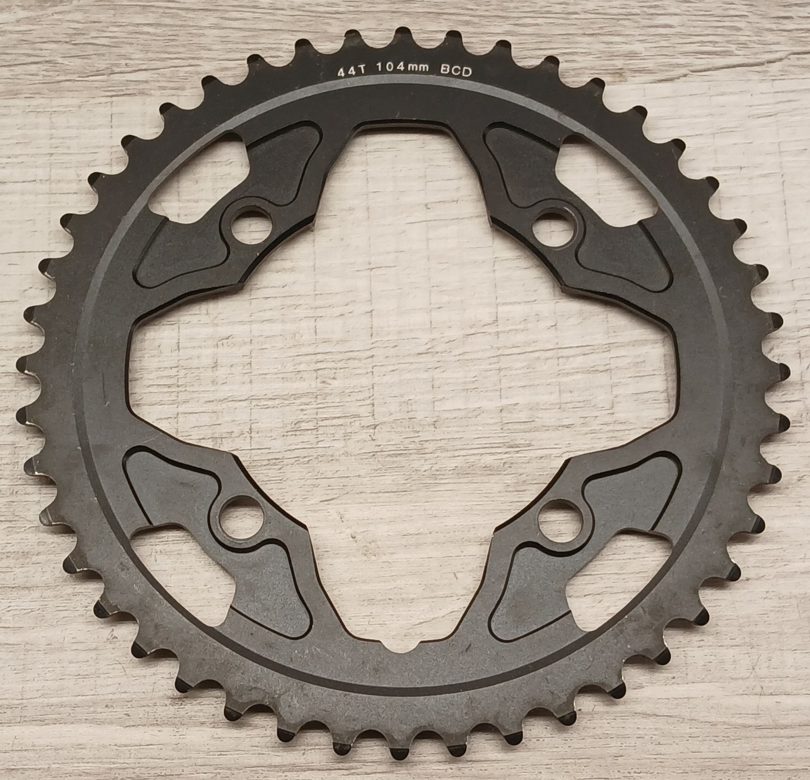 Unbranded 44 Tooth 4 Bolt 104 BCD Mountain Bike Chainring Thick Black