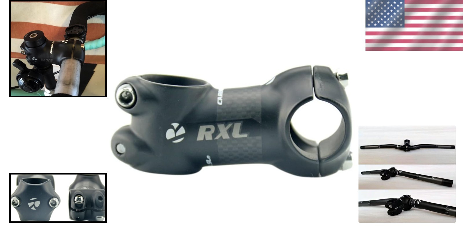 RXL 25.4 Carbon Fiber Bicycle Stem – Sleek 50mm Design for Mountain & Road