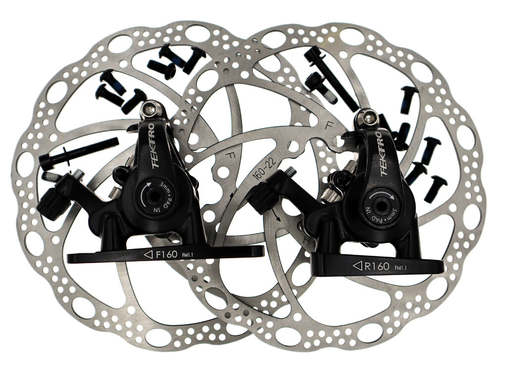 Tektro MD-C550 Dual-Piston Road Flat Mount Disc Brake Set F&R w/ 160mm Rotor