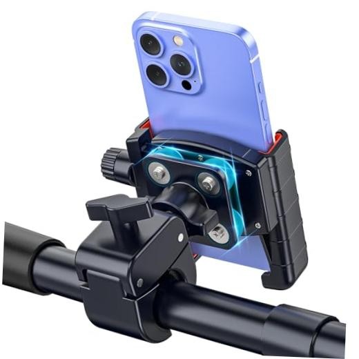 3rd Gen Shockproof Bike Phone Holder, Anti Vibration Motorcycle Phone Mount