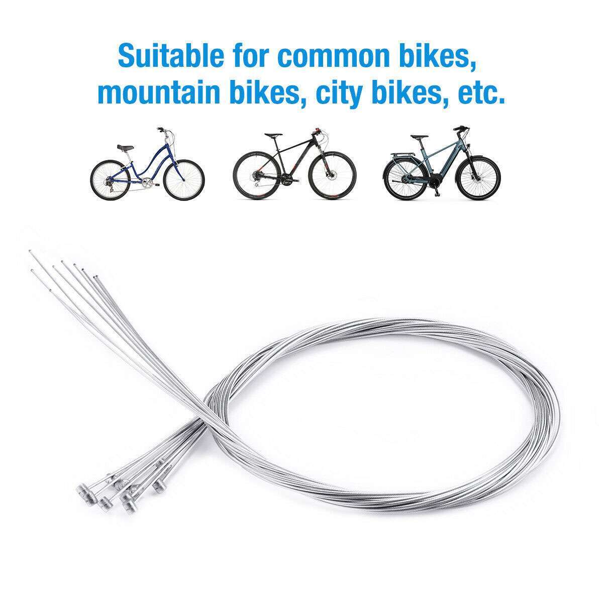 20Pcs Bicycle Brake Inner Wire Cable Line For Front Rear Road MTB Bike Break 6FT