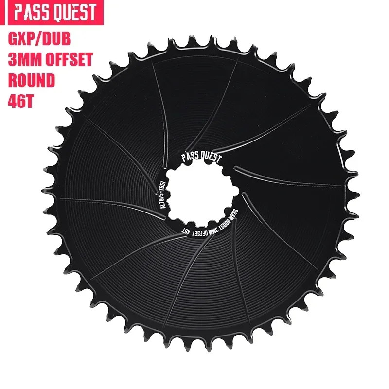 3mm Offest Narrow Wide Chainring for Direct Mount Crank Gravel Bike Chain 36-54T