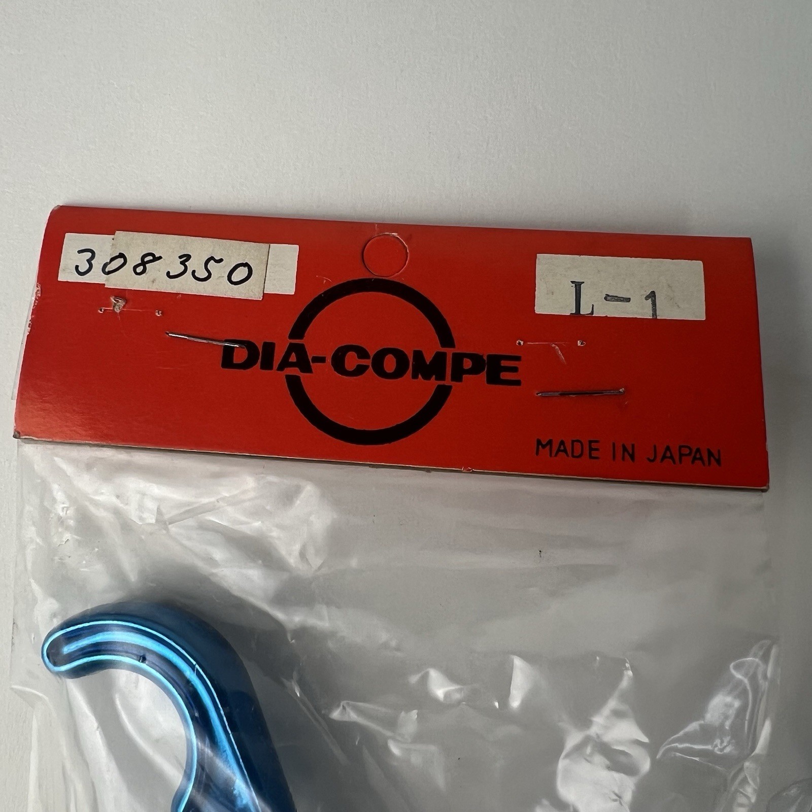 NOS Dia-Compe MX120 Tech 2 Left Front Brake Lever Blue BMX Japan L-1 w/ Clamp