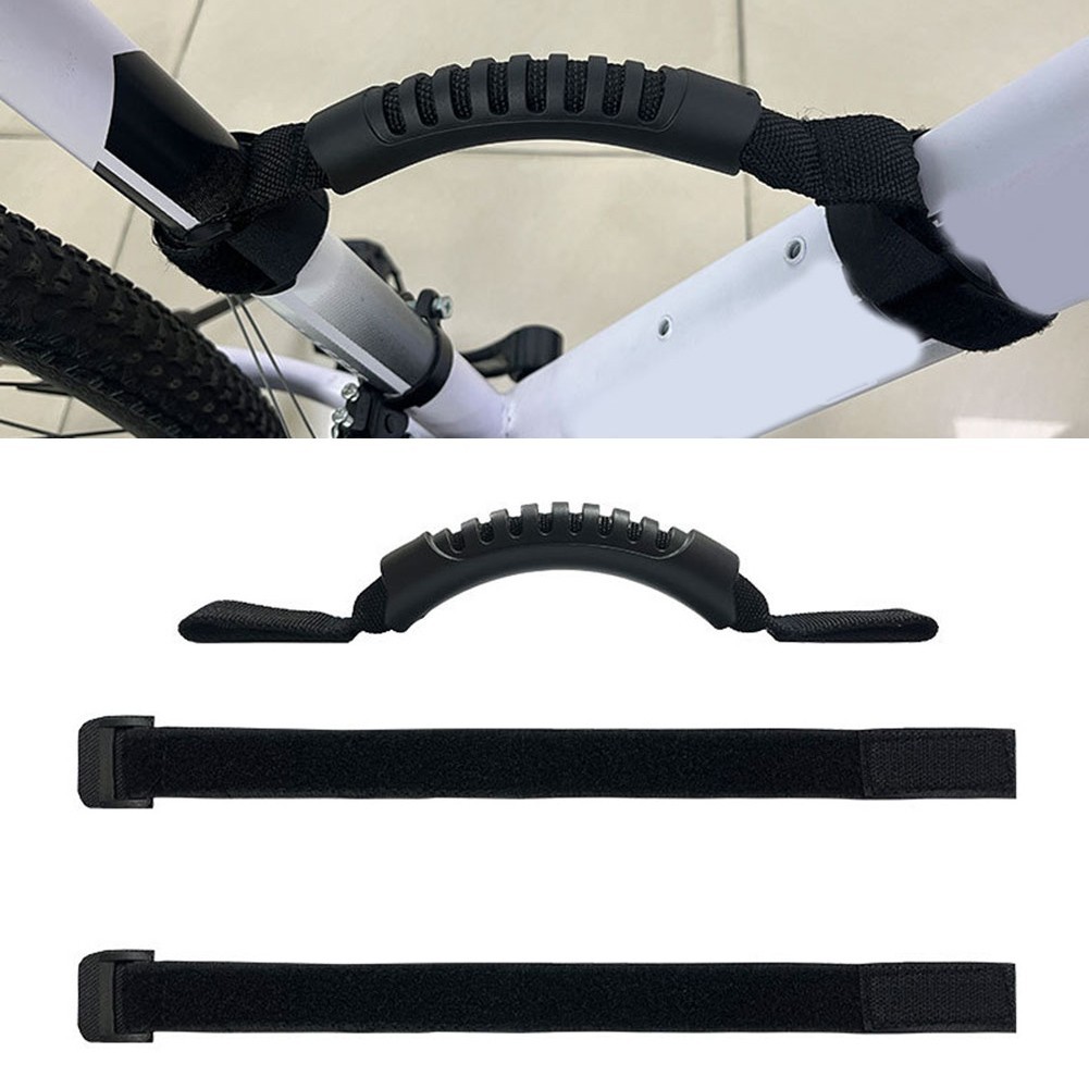 Flexible Bicycle Carry Handle for Quick and Secure Attachment to Any Frame