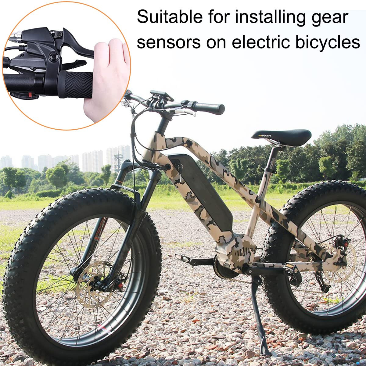 Electric Bike Gear Sensor 1T2 Y-Splitter Cable, Ebike Shift Sensor for Bafang El