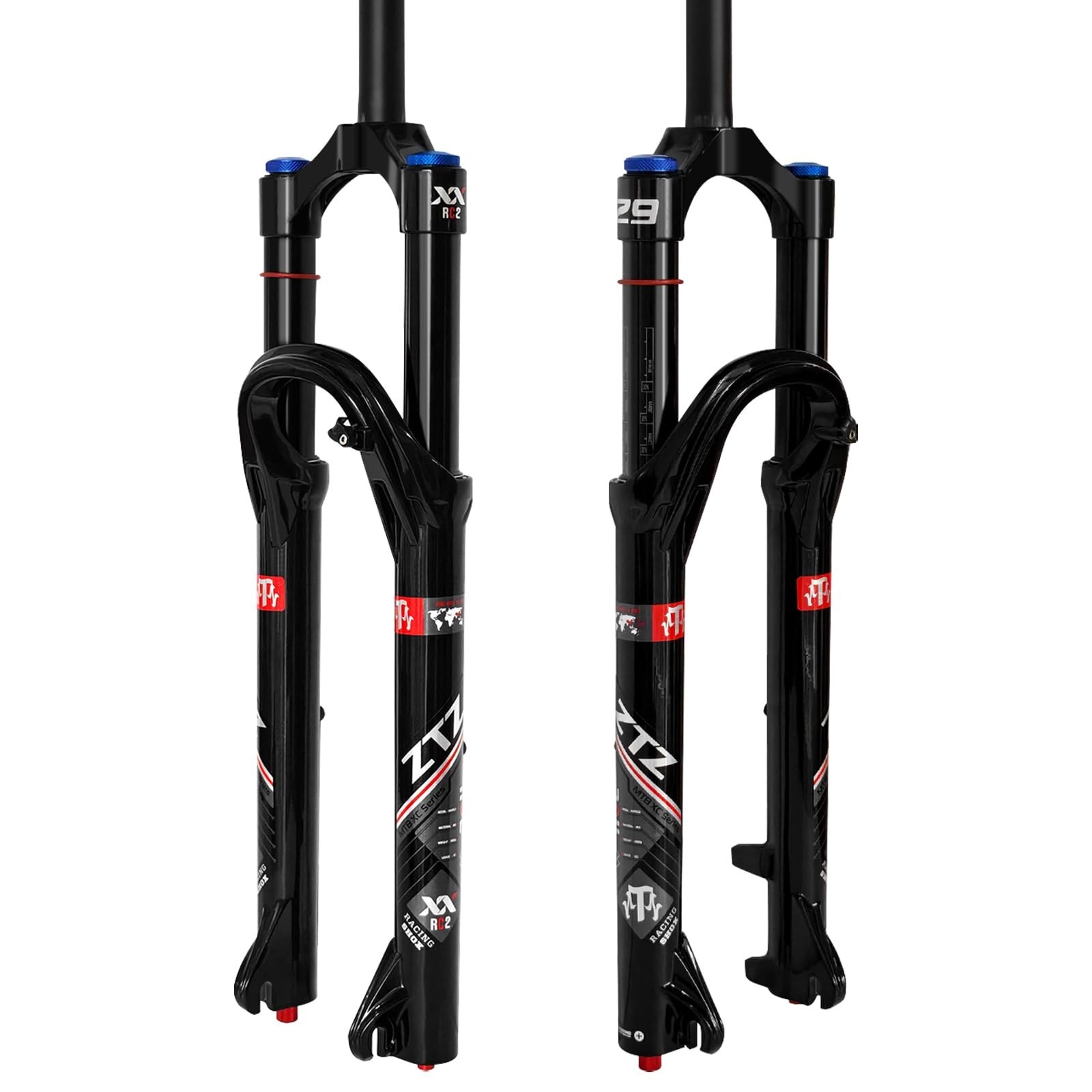 26/27.5/29 inch MTB Air Suspension Fork, Upgraded 34mm Stanchions & 140mm Tra…