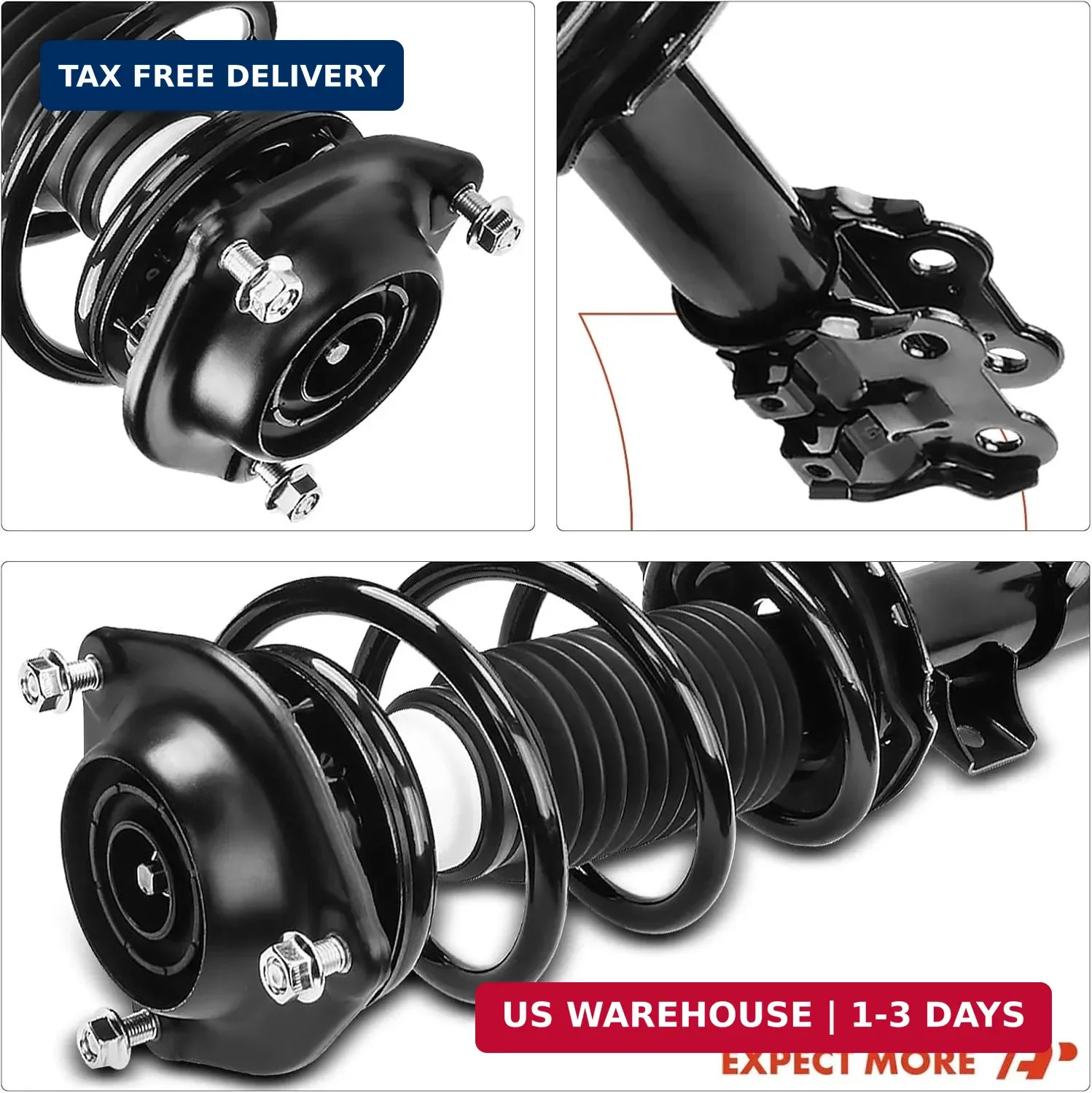 A-Premium Front Complete Struts Compatible with Hyundai Elantra (GLS, Limited) 2
