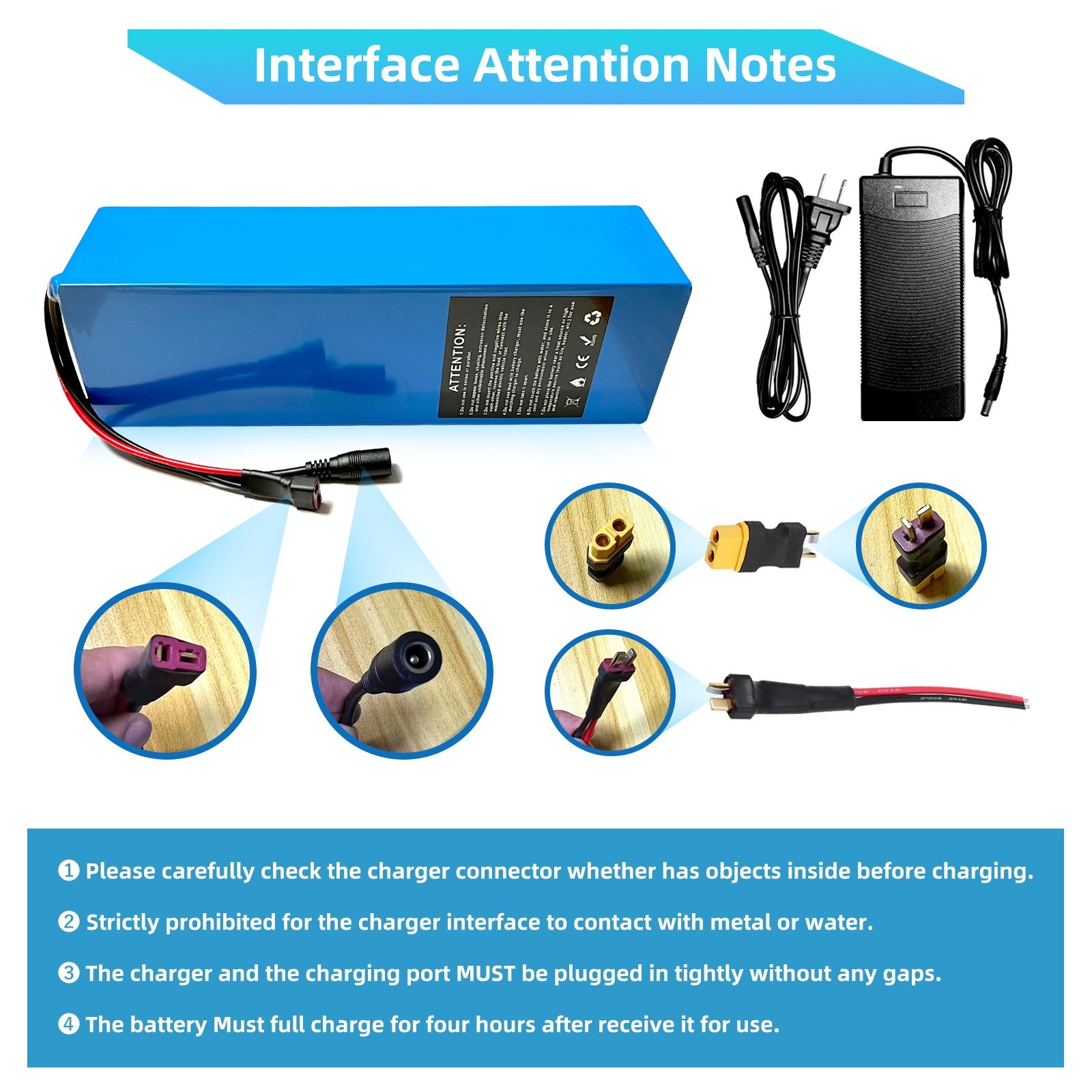 ORBEE MARTIN 48V 18Ah Rechargeable Battery, Lithuim Battery,XT60 Connector DIY