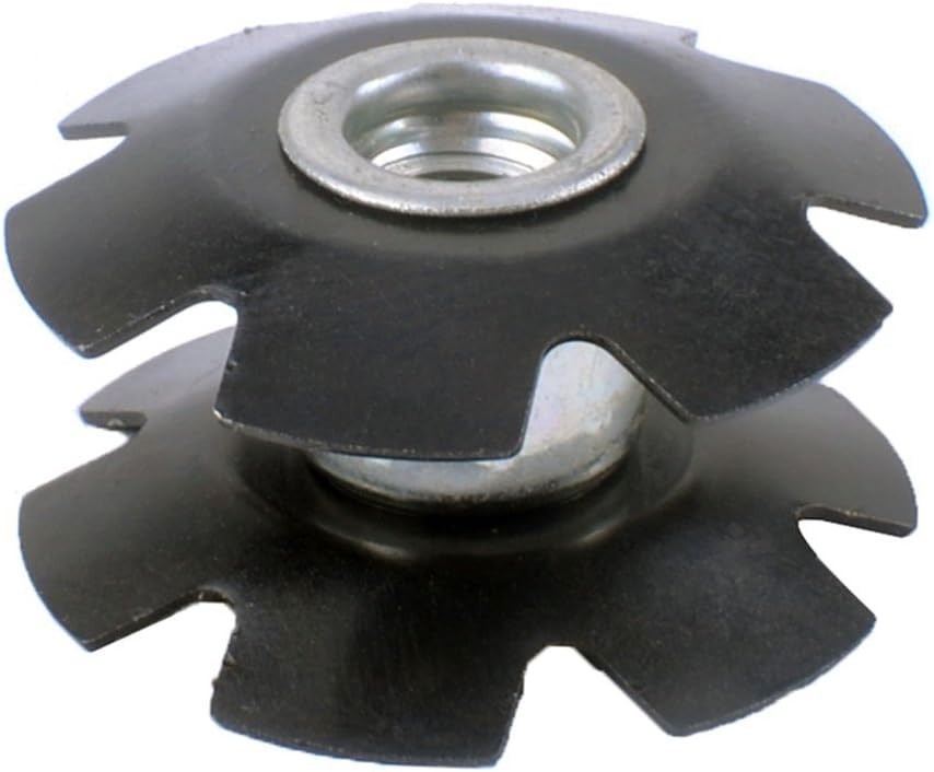 Durable Alloy Steel 1-1/8 Inch Star Nuts for Secure Bike Headset Installation
