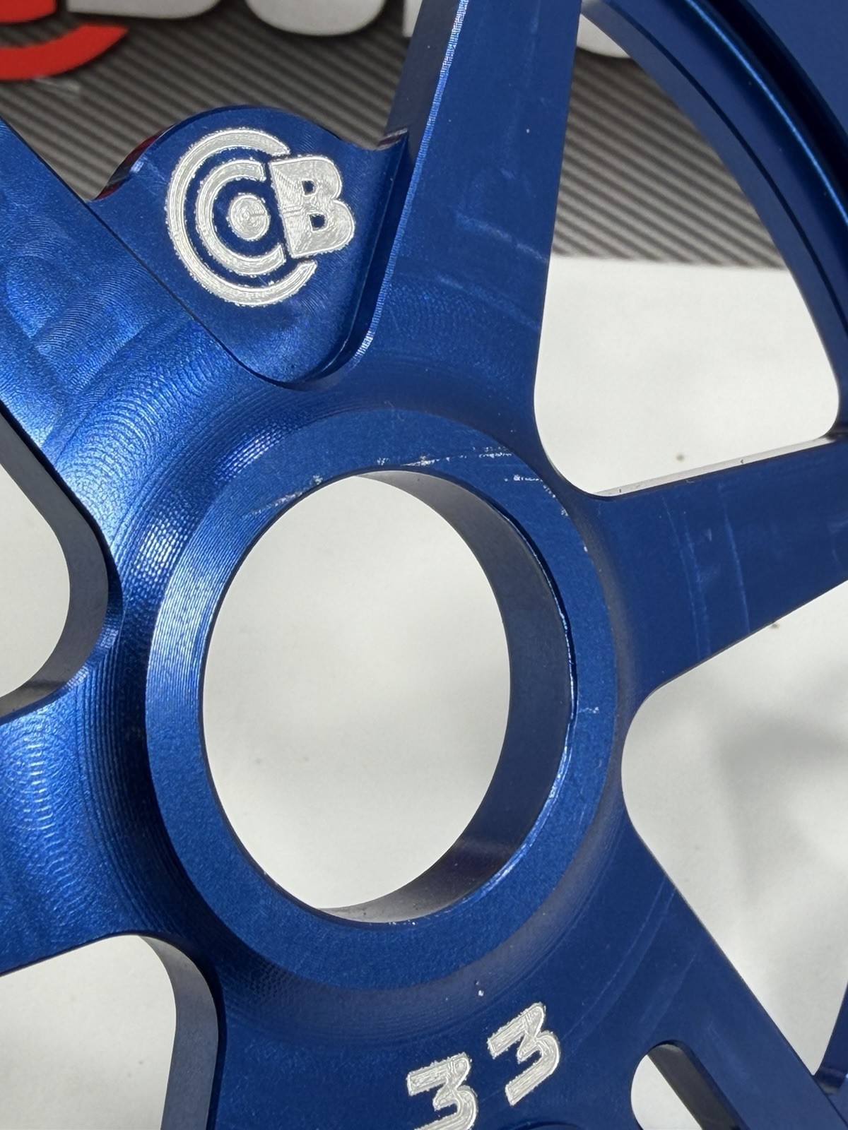Bullseye USA 33t Sprocket Anodized Blue Race Works New School BMX 33 Tooth