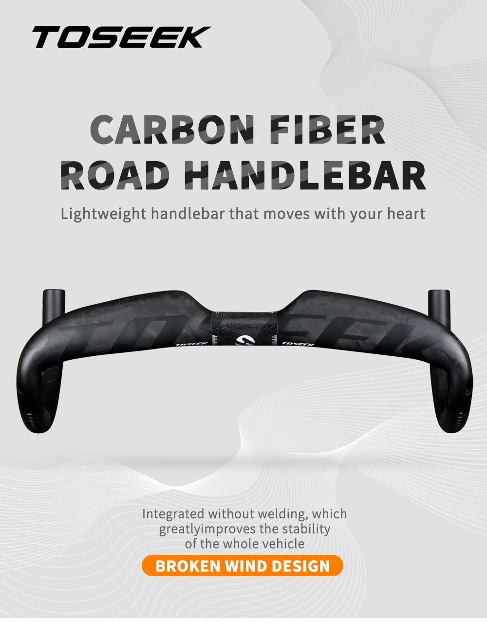 Full Carbon Fiber Handlebar Road Bicycle Integrated Handlebar Bicycle Drop Bar