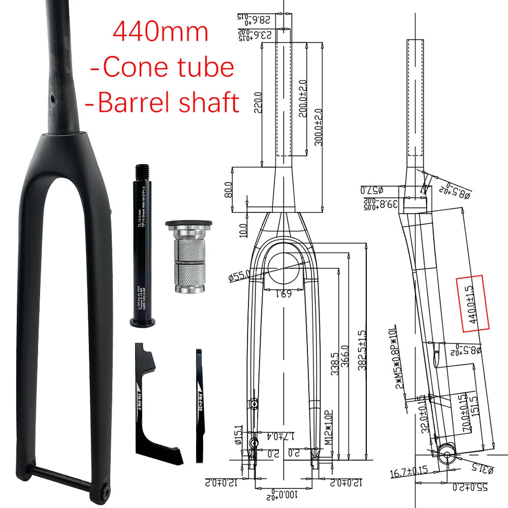 Carbon Internal Cable Disc Brake Front Fork Gravel/Mountain/Road Bike Frok