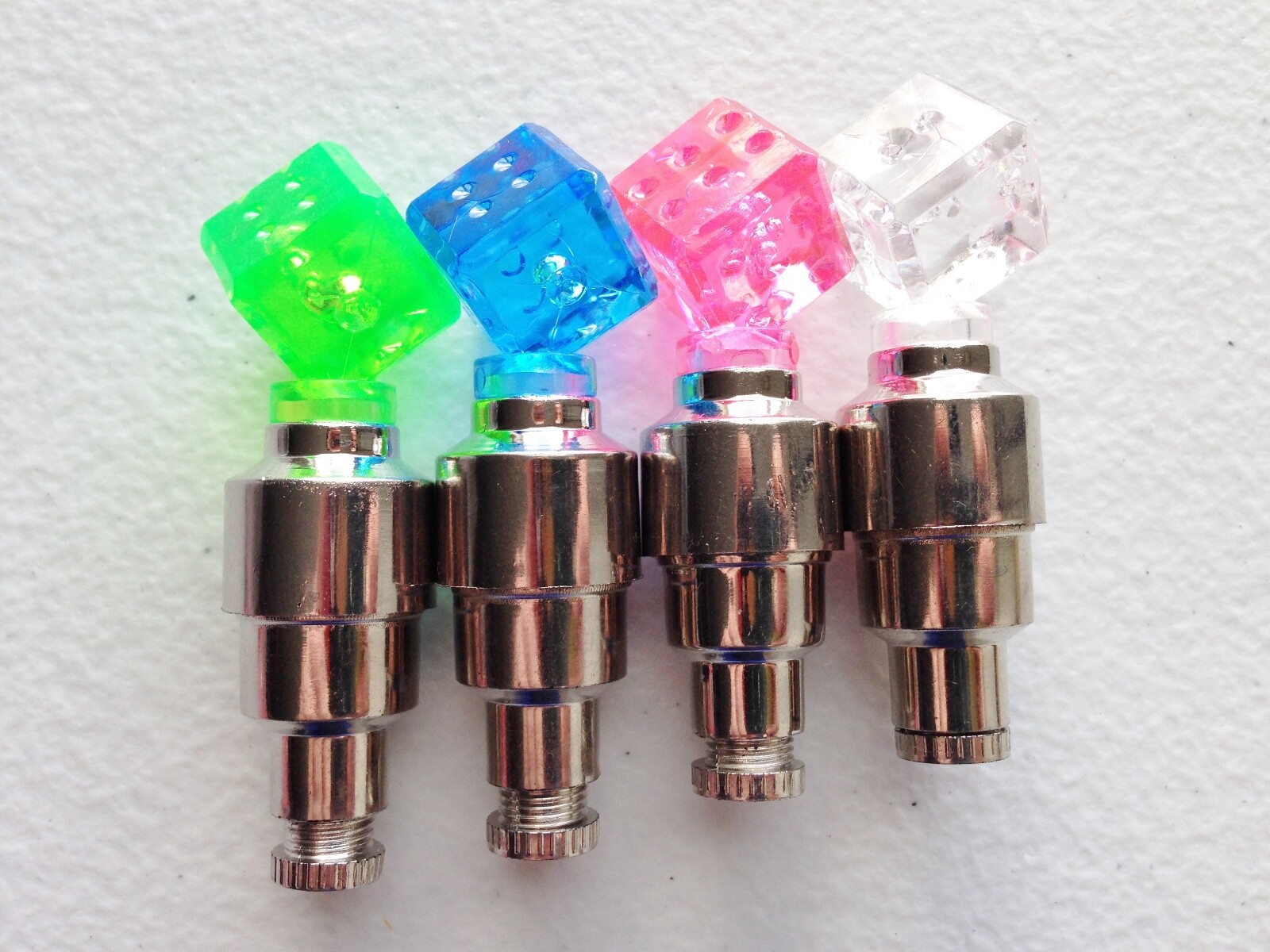 DICE (2x 4x) LED Valve Cap Bicycle Bike Wheel Tire Light Spoke Lamp Motorcycle