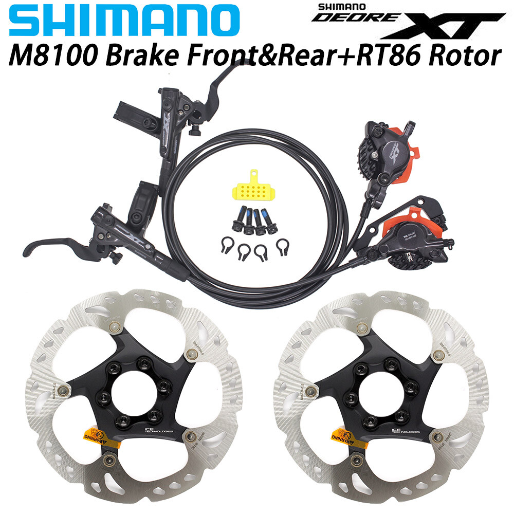 Shimano XT BR M8000/M8100 Hydraulic Disc Brake Set Front&Rear Ice-Tech RT81/RT86