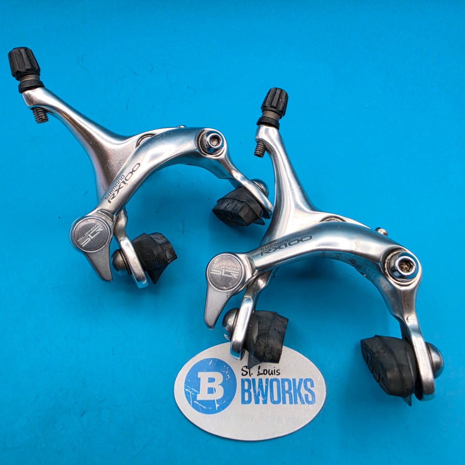 Shimano RX100 BR-A550 Side Pull Road Bike Rim Brake Caliper Set Recessed Nut g13